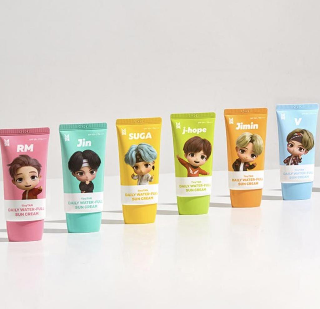 MONAMI TinyTAN Daily Waterful Sun Cream V SPF50+ PA++++ Hydrating UV Protection 50ml