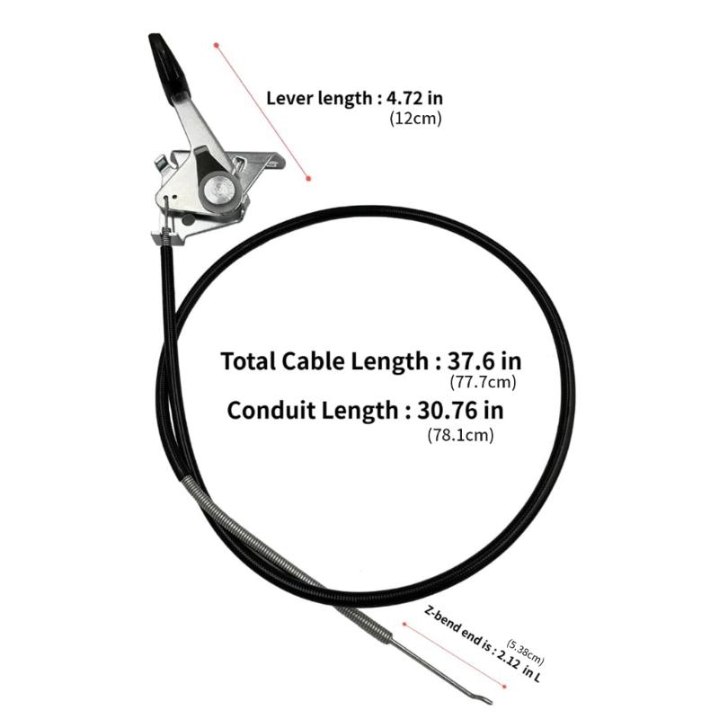 Throttle Control Cable For 247203692,247203693 With 37.6Inch Length Replacement Assembly Suitable For Lawn Maintenance