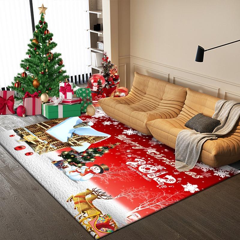 Christmas Children Room Carpet Living Room Decoration Sofa Area Rugs Creative Kid Bedroom Cloakroom Non-slip Floor Mats Washable