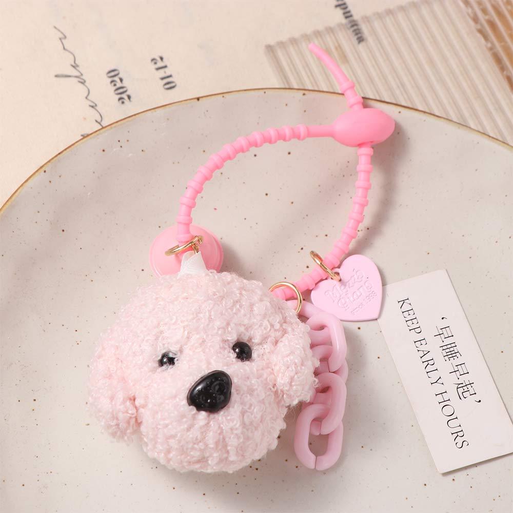 Stuffed Animals Dog Keychain Couples Matching Dog Pendant Dog Plush Key Rings  DIY Accessories