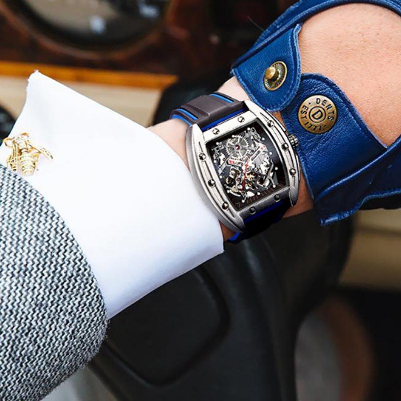 AILANG New Automatic Mechanical Watch Hollow Men's Watch Waterproof Cool Fashion Men's Watch