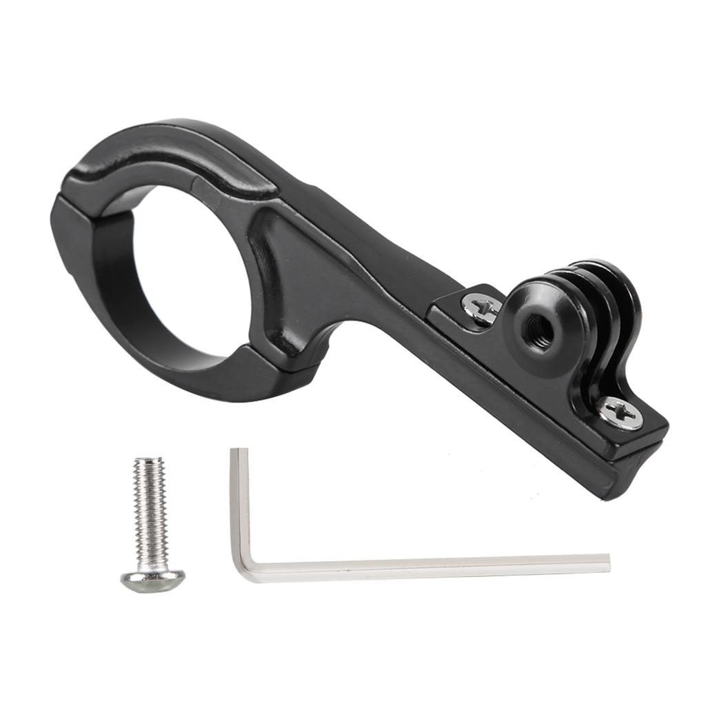 Q Shape Aluminium Alloy Bike Bicycle Holder Handlebar Mount Adapter for Gopro 3 4 5 6 7Black