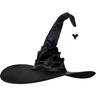 Halloween Pleated Witch Hat Wizard Wizardry Cosplay Prop Black Party Masquerade Headwear