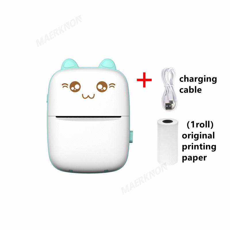 HD Mini Thermal Printer Portable Label Photo Printers Stickers Paper Inkless Wireless Cat Kid Impresora 200dpi Android IOS 57mm
