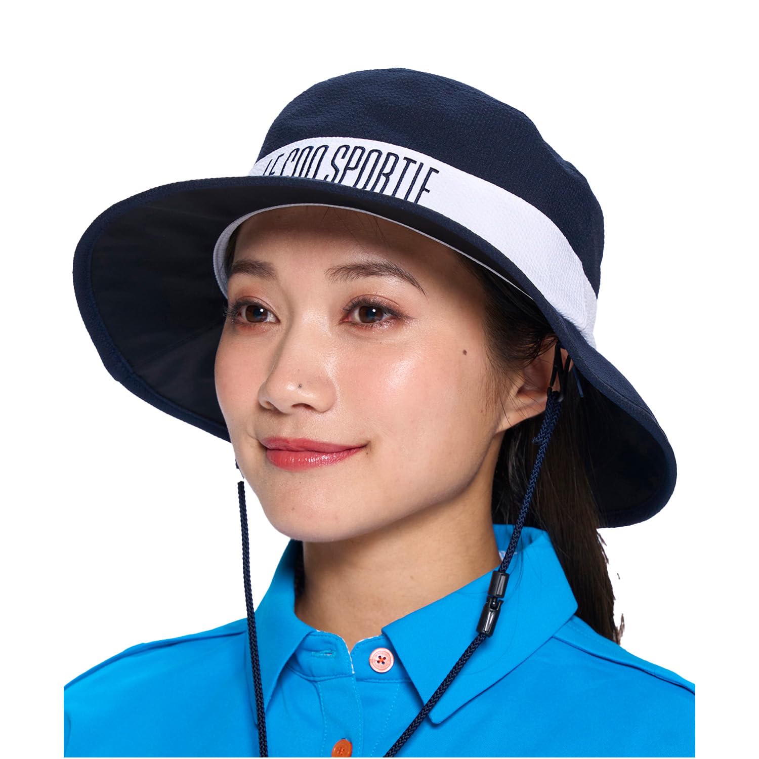 

Кепка для гольфа Le Coq Sportif с затенением, уменьшающим солнечный свет, охлаждающая для футбола, NV00, шнурок, козырек, защита от бликов, ткань, ощущение, женская, LG5SCP73L,