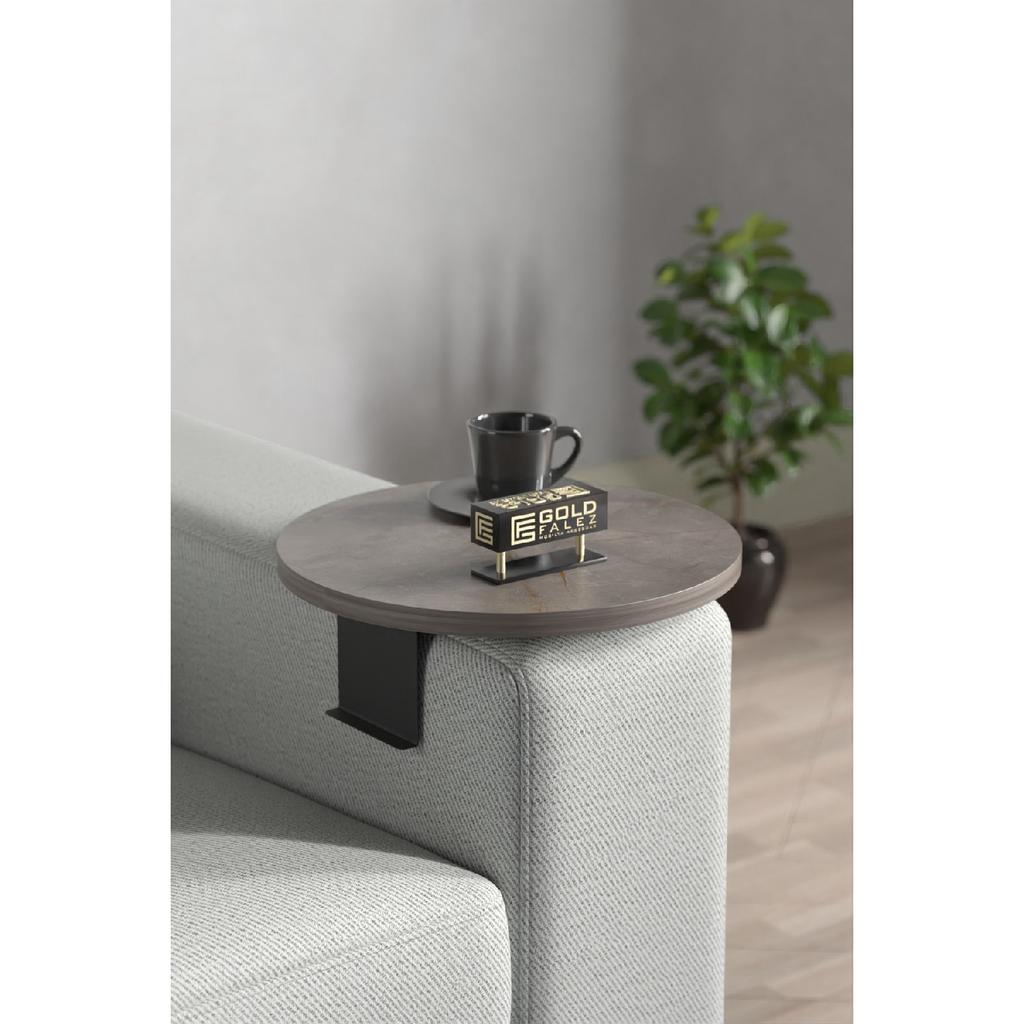 Side Table Adjustable Tray Decorative Modern Tray Sofa Table Walnut