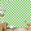Checkerboard Wallpaper White and Green for Living Room and Bedroom 50x1000