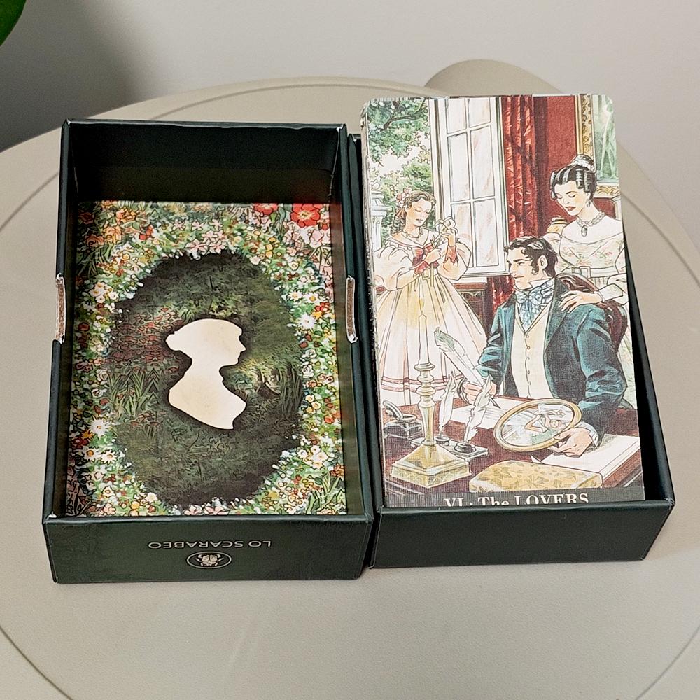 12*7cm Jane Austen Tarot in Rigid Box - A Regency Romance Divination Deck for Literature Lovers, 78-Card Deck