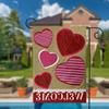 Valentines Day Garden Flag, Valentine House Flags, Love Hearts Tree Red Truck With Rose Flowers Flags, Valentines Day Decorations