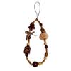 Retro Coffee Bead Phone Case Bracelet Strap - Universal DIY Pendant