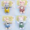 Adorable Mini Plush Rabbit Keychain Soft Cartoon Animal Doll For Backpacks