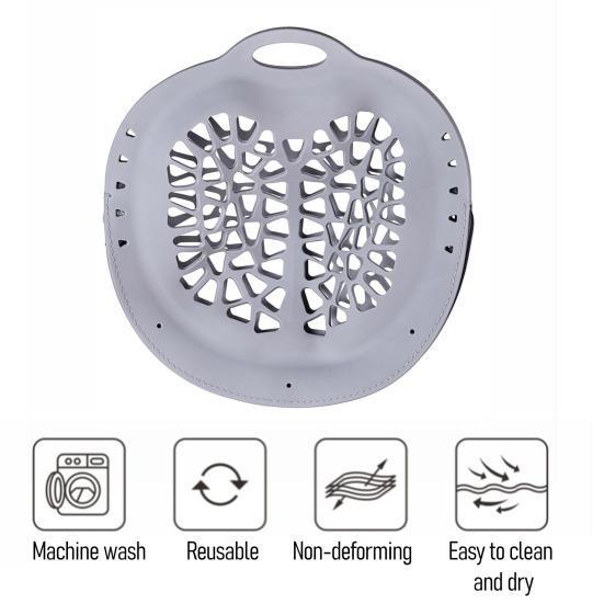 Laundry Bag TPR Material Soft Reliable Elastic Tear-Resistant Washing Machine Laundry Bag with Side Zipper