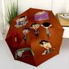 Mr Bean's Adventures Compact Travel Automatic Umbrella Compact 8-Rib Design Durable Plastic & Iron All-Season Umbrella for Travel Fashion Lovers