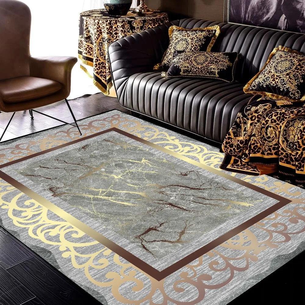 Teppiche mit goldener Marmorstruktur für Heim-, Wohnzimmerdekoration, Schlafzimmer, Ankleidezimmerteppich, rutschfest, großflächiger Teppich, Sofabodenmatte