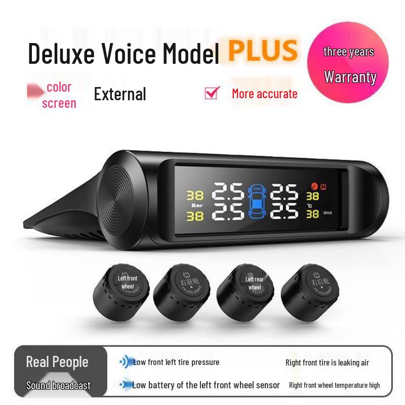 Solar-Powered Wireless Tire Pressure Monitor for Cars