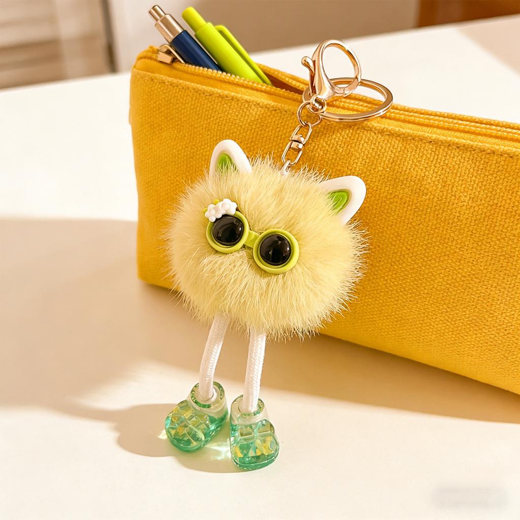 Roztomilý kreslený plyšový přívěsek na klíče pro dívčí tašky, přívěsky panenek a dárky pro páry