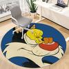 Character Office Round Area Rug, Under Office Chairs Bedroom Living Room Home Decor  A1022298