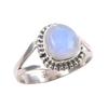 Natural Rainbow Moonstone Gemstone Handmade 925 Sterling Silver Ring S.6.5 G1a59