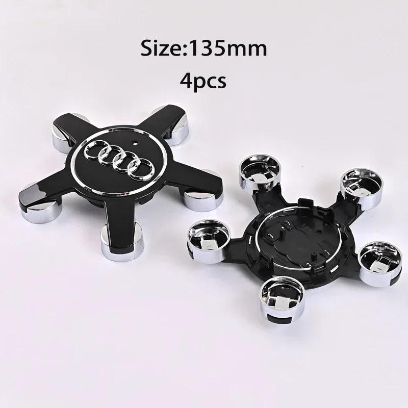 Hub Caps Hot For Audi 4pcs 60mm 61mm 68mm 69mm Audi Hub Caps Car Wheel Center Caps For Audi A1 A2 A3 A4 A5 A6 A7 A8 S3 S6 Q3