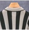 Men's Vintage Openwork Knit Half-Zip Polo Shirt, Short Sleeve, Trendy Royal Blue