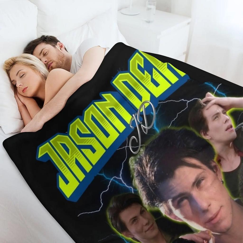 Jason 'JD' Dean Retro Tee. Throw Blanket Camping anime Furry Shaggy Blankets Winter beds For Baby Picnic Blankets