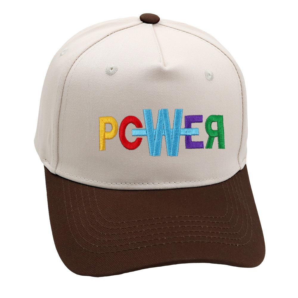 

Color Blocked Baseball Cap Retro Power Truck Driver Hat Unisex Female Lady Girl коричневий