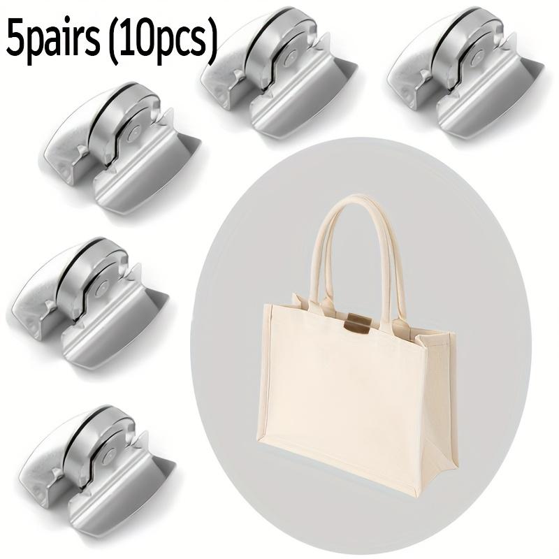 5 Pairs (10pcs) of Metal Seamless Magnetic Clasps, Suitable for Bags, Magnetic Snap Buttons, Fasteners, Ideal for Handbags