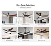 Bauhaus Mid-Century Silent Solid Wood Smart Ceiling Fan Light for Living Room/Bedroom
