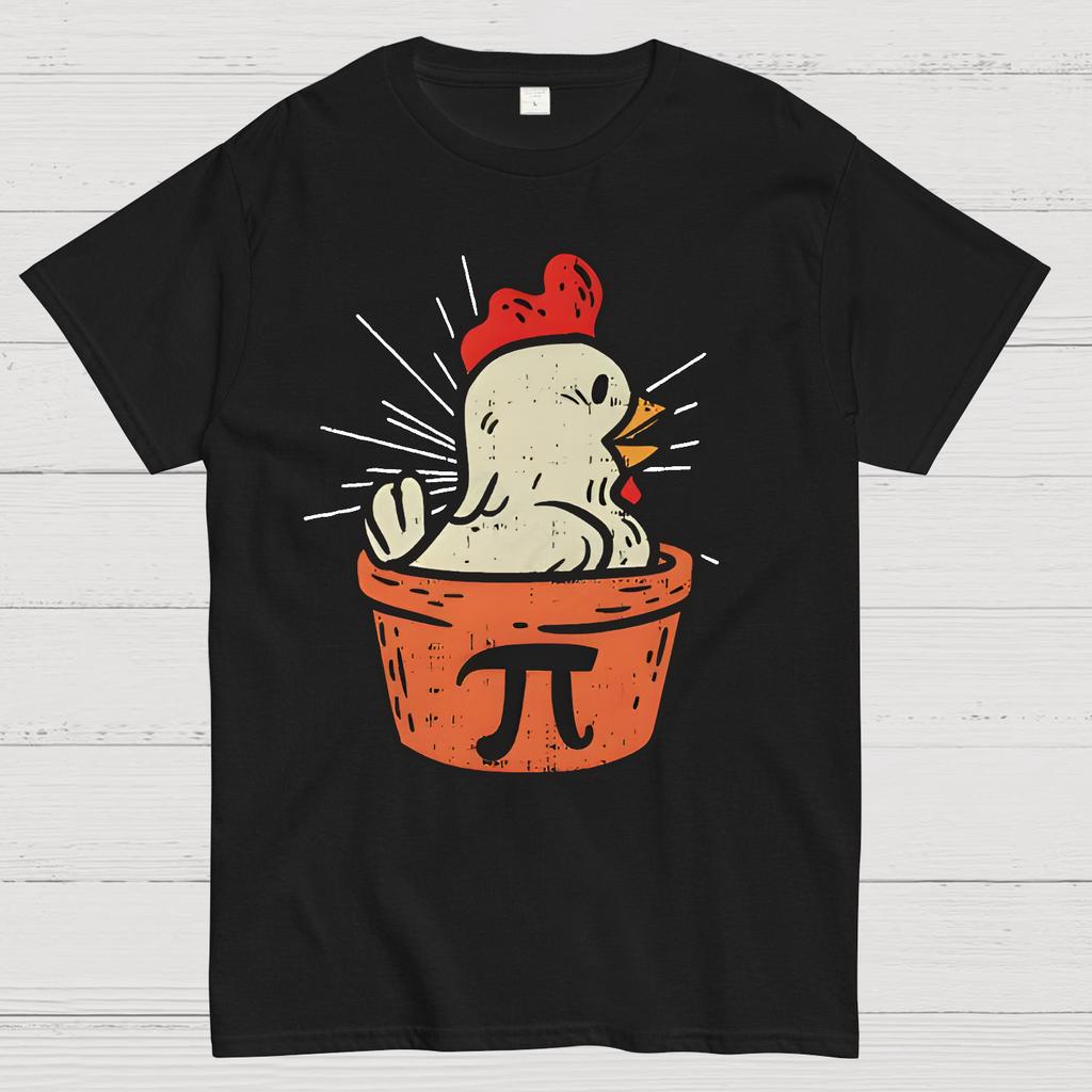 Funny Chicken Pot Pi Cotton Summer Casual Cool Loose T-Shirt