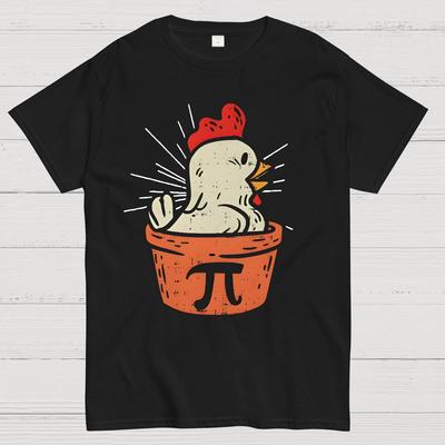 Funny Chicken Pot Pi Cotton Summer Casual Cool Loose T-Shirt