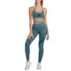 Women Seamless Sports Bra and High Waist Leggings Set Two Piece Workout Outfits Yoga Gym Fitness Activewear for Training Running