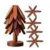 Tree Shape Set ,Wooden  For Hot Dishes Tree Shape Set For Teapot Hot Pots