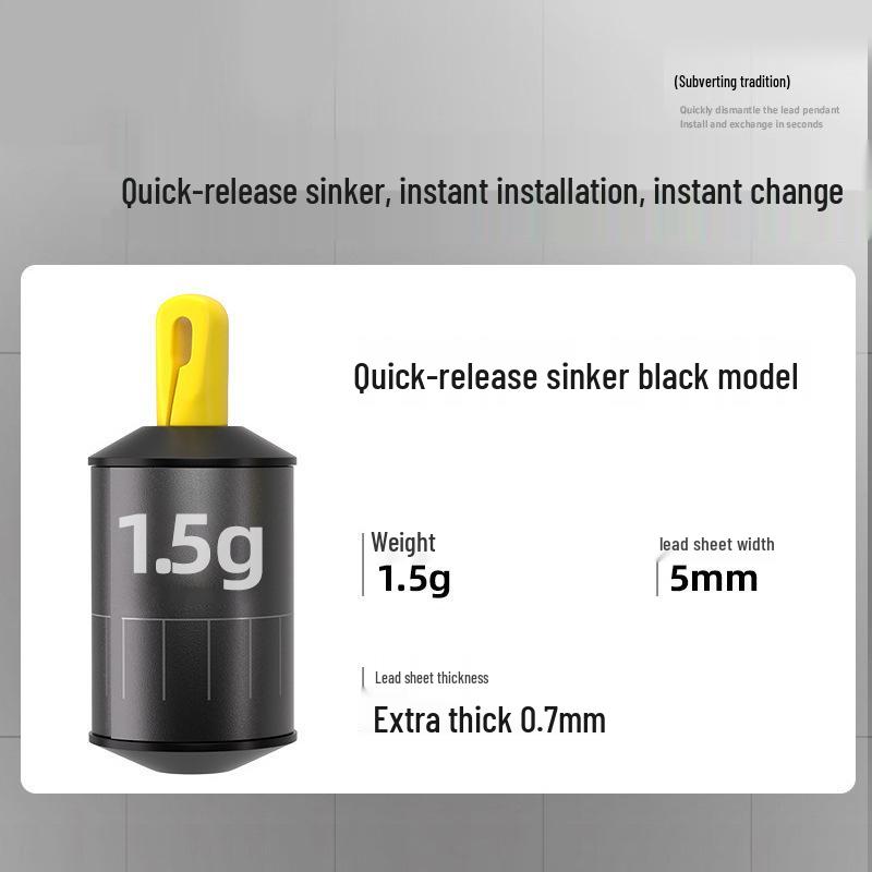 Szybko wypinany ołów wędkarski: Odpinany, Gwintowany, Płynnie Przesuwany, 1,5-6g, Pogrubiona Konstrukcja Przeciwwybuchowa