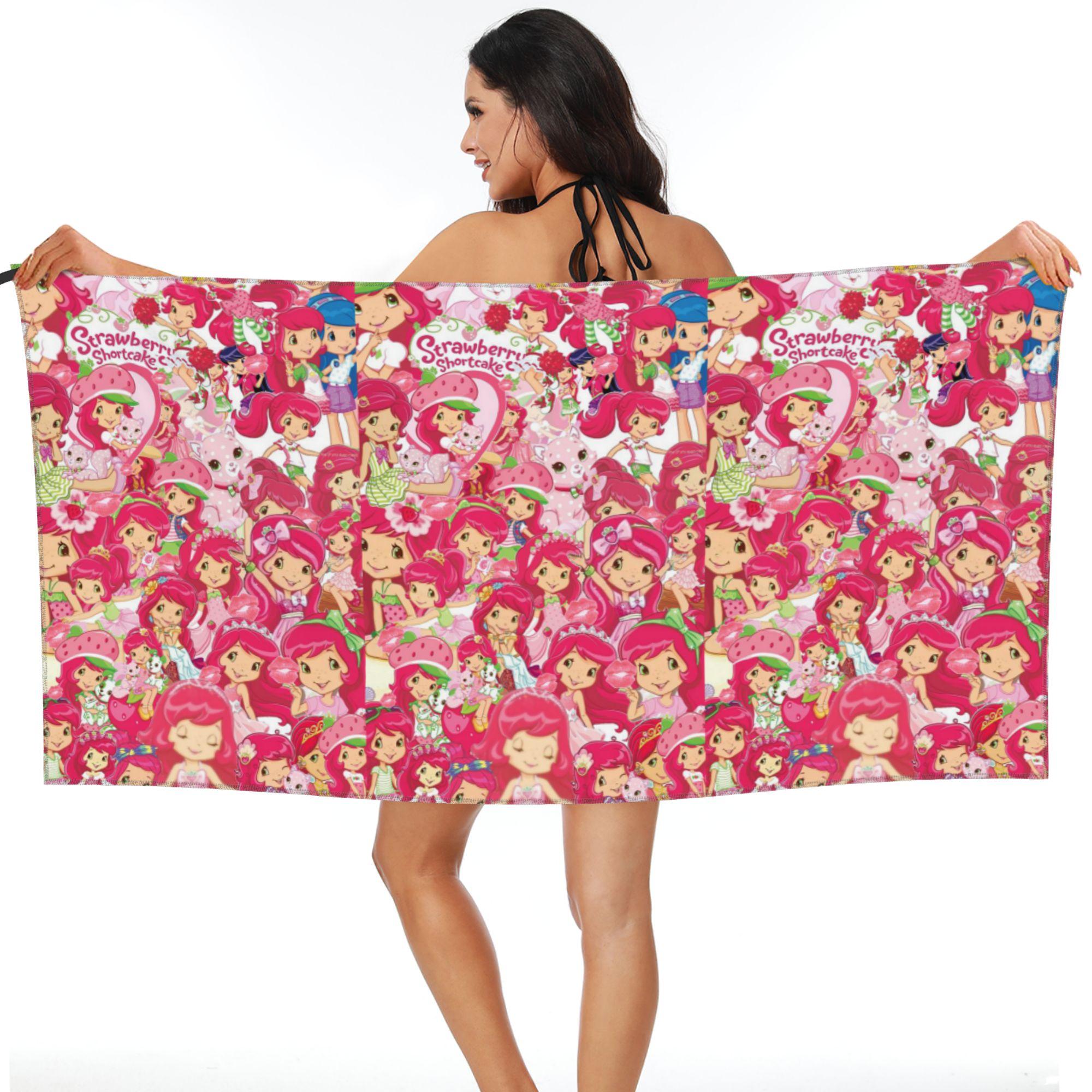 

Like Strawberry ShortCake Beach Towel Soft Microfiber Quick Dry Absorbent Quick Towels For Bath W40*H60(CM)