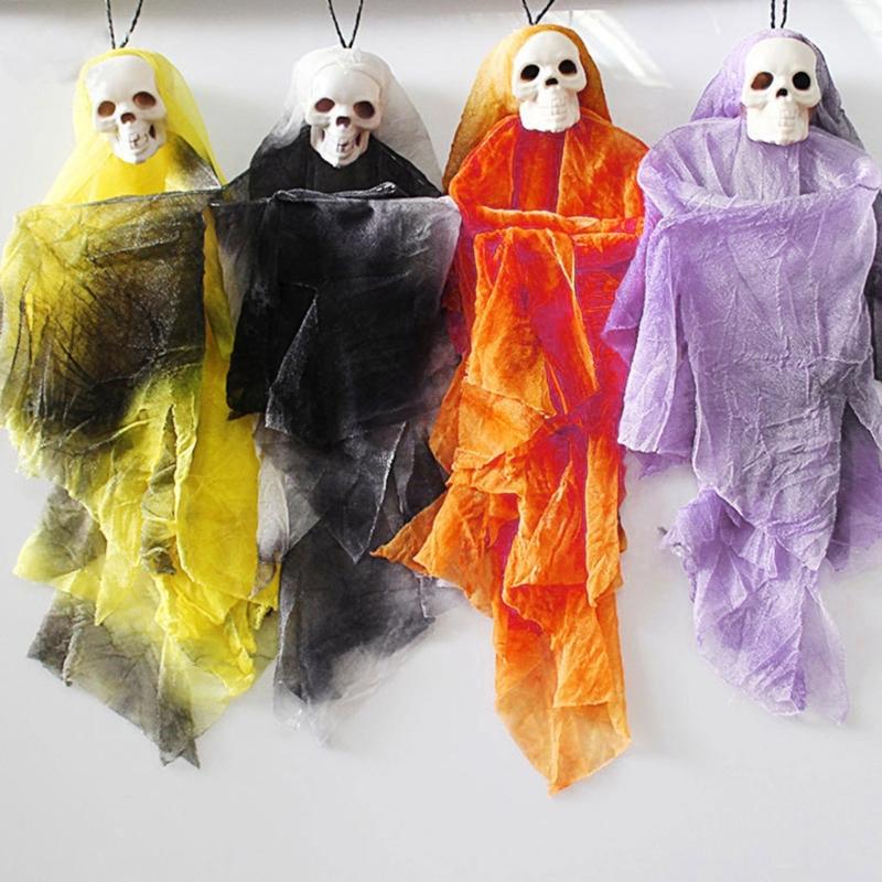 Scary Skeleton Ghost Ornament Bar Haunted House Hanging Pendant Halloween Decorations or Haunted House Displays