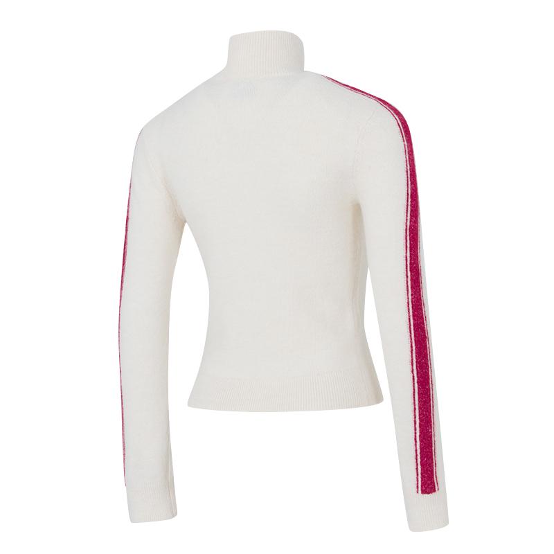 Puma Retro Tape Slim Sweater Simple Casual Stand Collar Sports Long Sleeve Knit Top Women Tops 635719-87