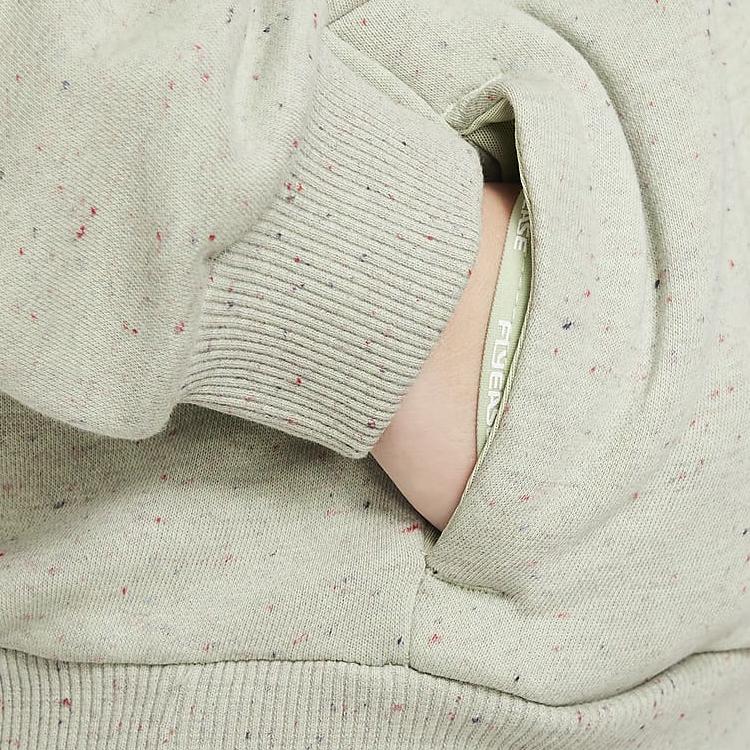 Nike Solid Color Casual Loose Hooded Sweatshirt Kids tops Honeydew FJ6027-343