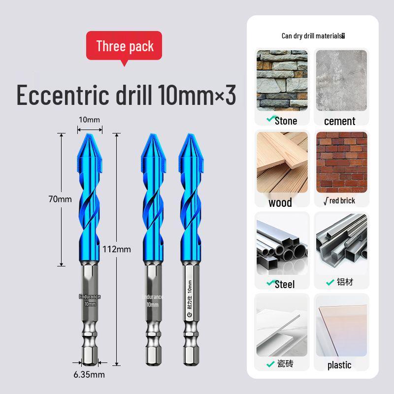Eccentric Tile Hole Saw Drill Bit for Electric Drills