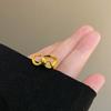 Golden Spirit Snake Winding Open Ring Female New Snake Zodiac Natal Ring Fashion High-end Food Ring