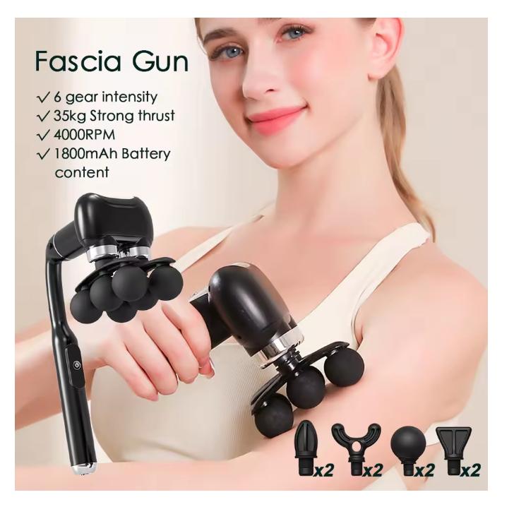 2026 Smart Electric Fascia Gun Body Massage Machine Hammer Home Handheld Hammer Back Deep Tissue Muscle Relaxation Massage Gun