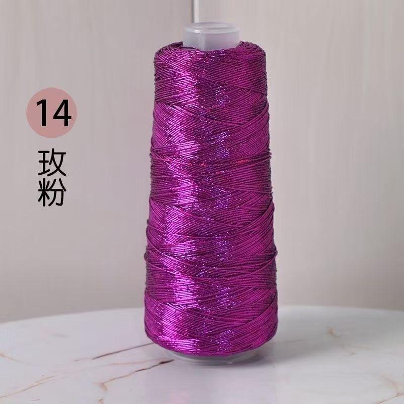 200g Prachtig Glanzend Linnen Goud Zilver Zijde Garen Haken Handbreien Fijne Dunne Naaigaren voor Zomerse Koele Vest Cape