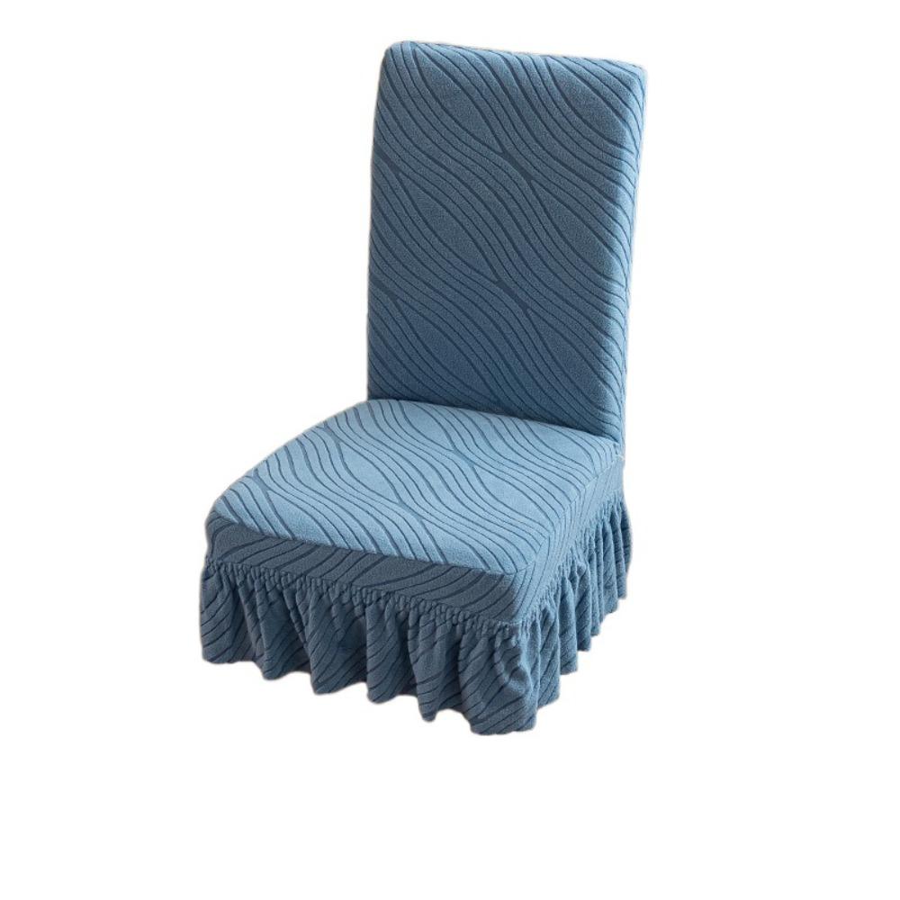 

Chair Protector Seat Cover Thickened Stool Cover Universal Dining Table Chair Cover Living Room синий