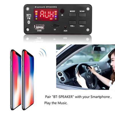 Беспроводной модуль платы декодера MP3-плеера Bluetooth 5,0, 5-12 В постоянного тока, пульт дистанционного управления, USB TF, FM-радио, AUX