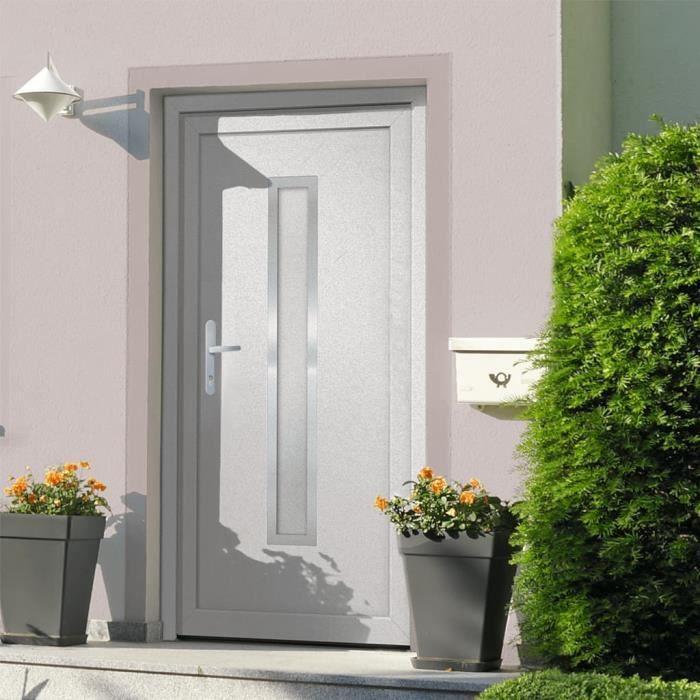 VidaXL Porte d'entrée Blanc 98x200 cm PVC 3187887