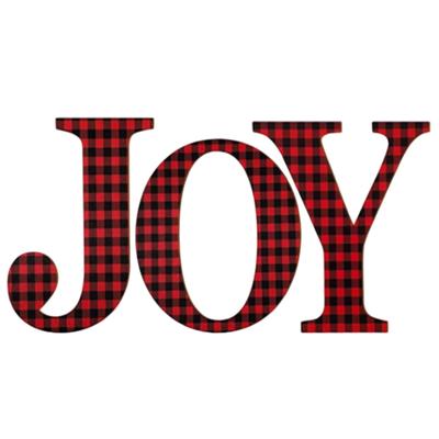 Christmas Joy Table Decoration Mantel Fireplaces Table Letter Sign Wood Decorations for Study Bedroom Living Room