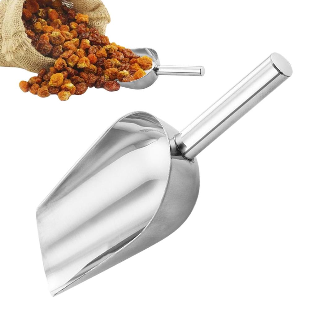 Ice Scoop Freezer Metal Ice Scooper Ice Maker Metal Utility Scooper Bin Stainless Steel Home Sugar Shovel Food Scoop Shovel