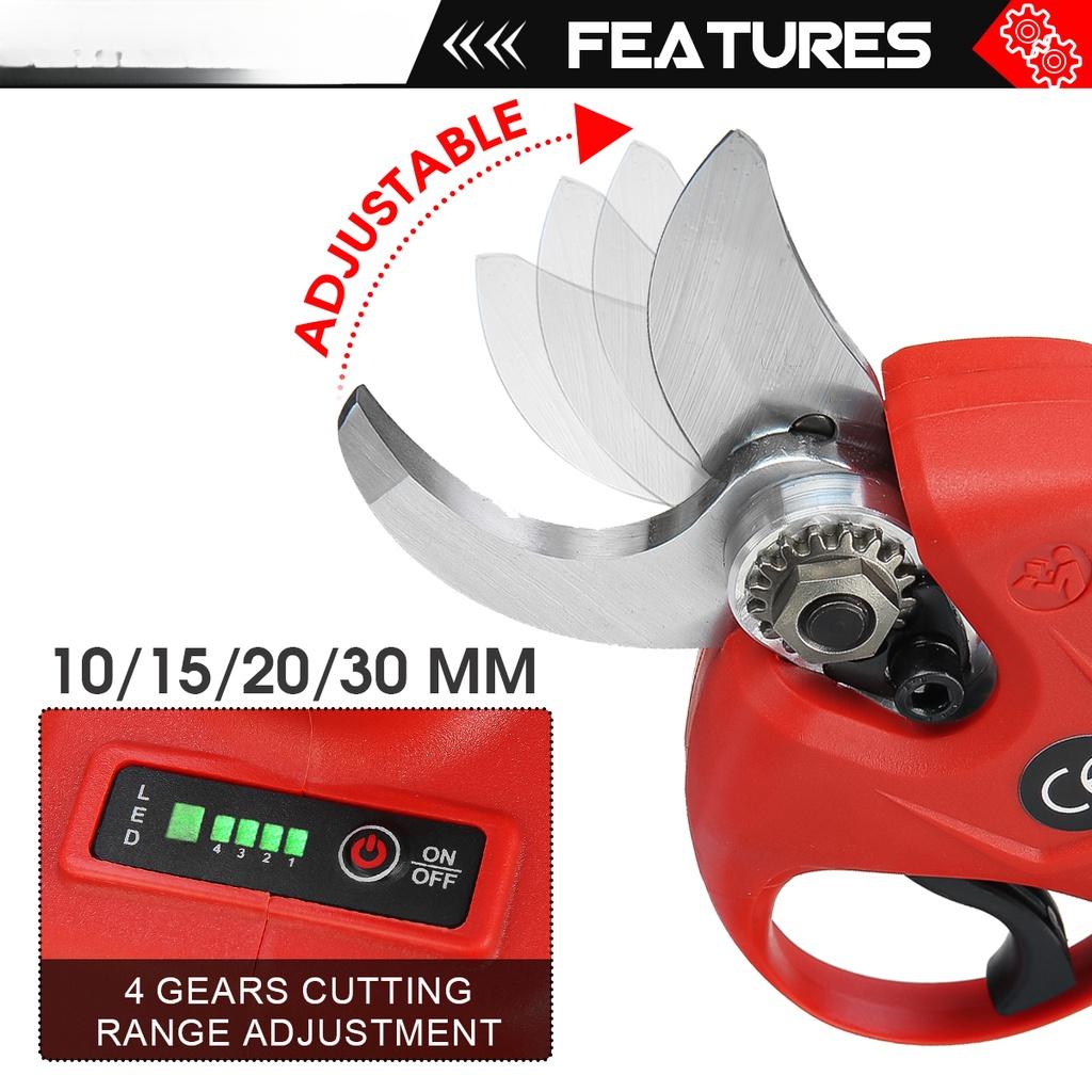 600W 21V Cordless Electric Shear Professional Brushless Secateur Tree Branch Pruner Efficient Pruning Fruit Tree Bonsai