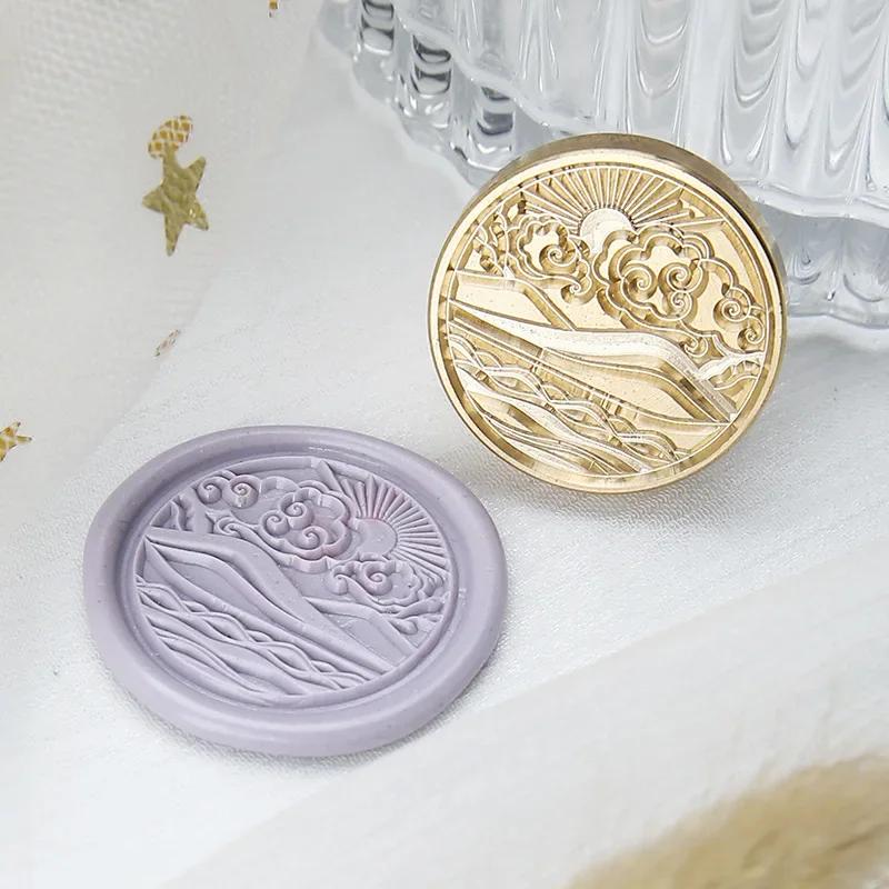 Wax Seal Stamp Moon Stars Vintage Sealing Stamp Head For Cards Craft Envelopes Wedding Wax Lacquer for Seals Scrapbooking