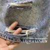 Summer Latest Design Women's Knee-Length Casual Cotton Short Jeans Shorts Washed Ripped Kpop Luxury Jeans
