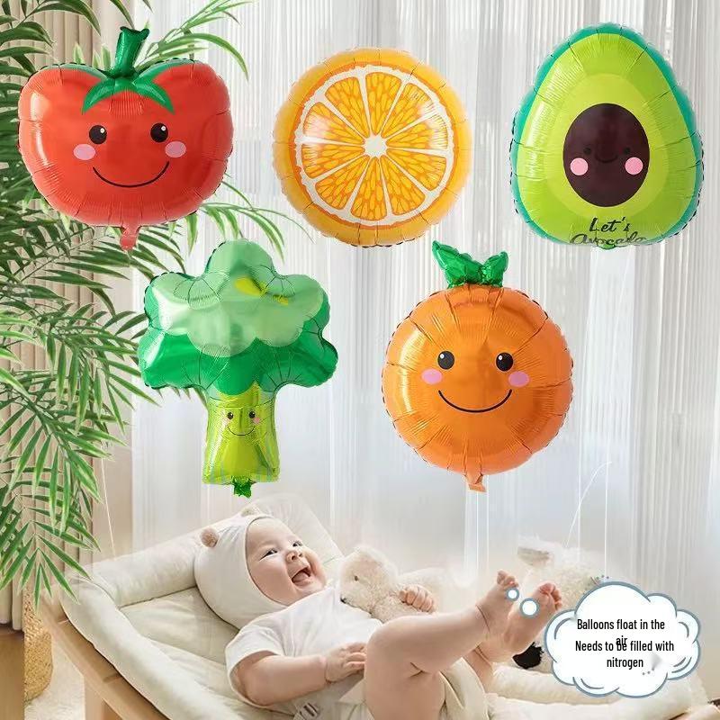 Cartoon Animal & Fruit Helium Balloons for Baby Tracking 